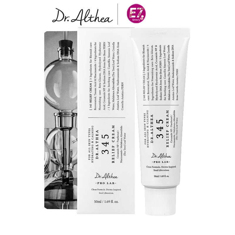 345 Relief Cream Dr.Althea 50ml ครีมดูแลปัญหาผิวอักเสบ ดร.อัลเทีย จัดการเรื่องสิวโดยเฉพาะ ฟื้นฟูผิวอิ่มฟู ราคา 458 บาท*ส่งฟรี