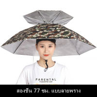 สินค้าอยู่ไทยพร้อมส่ง หมวกติดร่ม หมวกร่มกัน แดดร่ม หมวกกัน หมวกฝน มีให้เลือก ร่มชั้นเดียว และ ร่ม2ชั้น ความกว้างเมื่อเปิด: 77ซม หมวกร่มหัวมัลติฟังก์ชั่น มีให้เลือกหลายสี หมวกร่มหัว มือฟรี บังแดดและฝน สามารถใช้ได้ตลอดทั้งปี