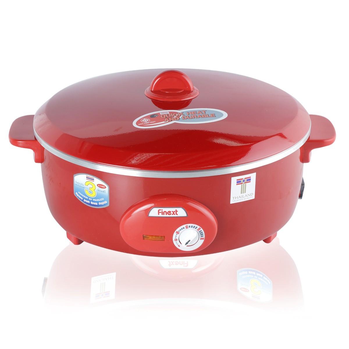 FINEXT กระทะไฟฟ้า 14 นิ้ว รุ่น SGP-414 สีแดง electric pan