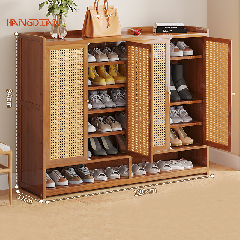 Rattan dustproof shoe cabinet, storage shoe rack, household doorway entrance cabinet, small apartment, large capacity integrated cabinet ราคา 1,345 บาท*ส่งฟรี