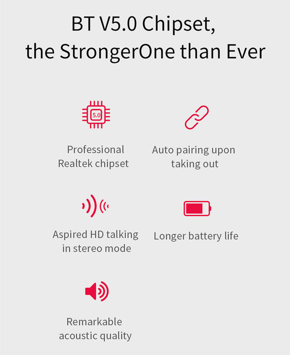 รายละเอียดเพิ่มเติมเกี่ยวกับ Modern หูฟังบลูทูธ 5.0 รุ่น หูฟังไร้สาย หูฟังบลูทูธไร้สาย หูฟังแบบสอดหู พร้อมกล่องชารจ์ รองรับสมาร์ทโฟนทุกรุ่น IOS ,Android