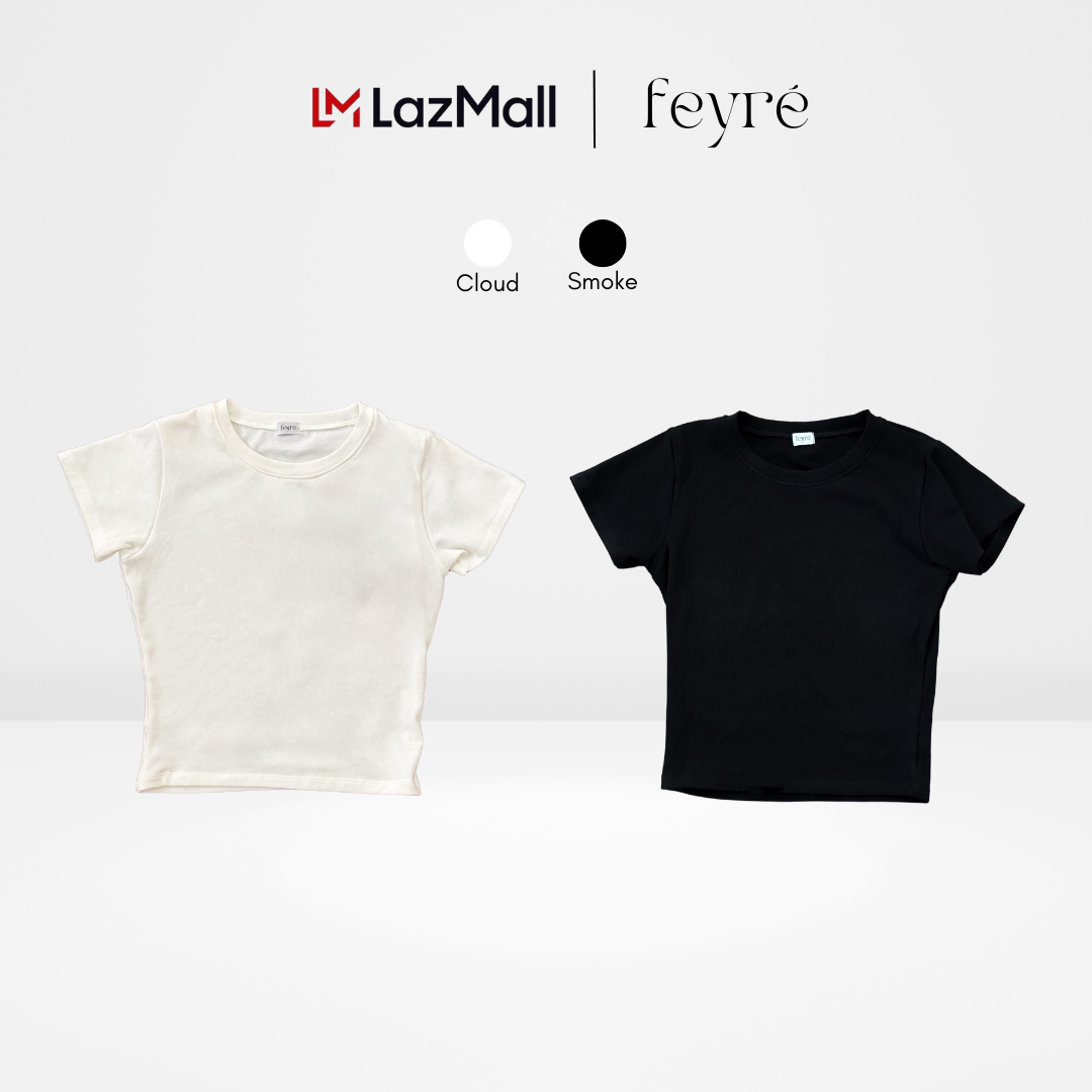 Feyre - Soft Cake Baby Tee เสื้อยืด เสื้อเบบี้ที เอวสับ ใส่แล้วดูมีเอว ผ้านิ่มเด้ง ไม่บาง ราคา 290 บาท*ส่งฟรี