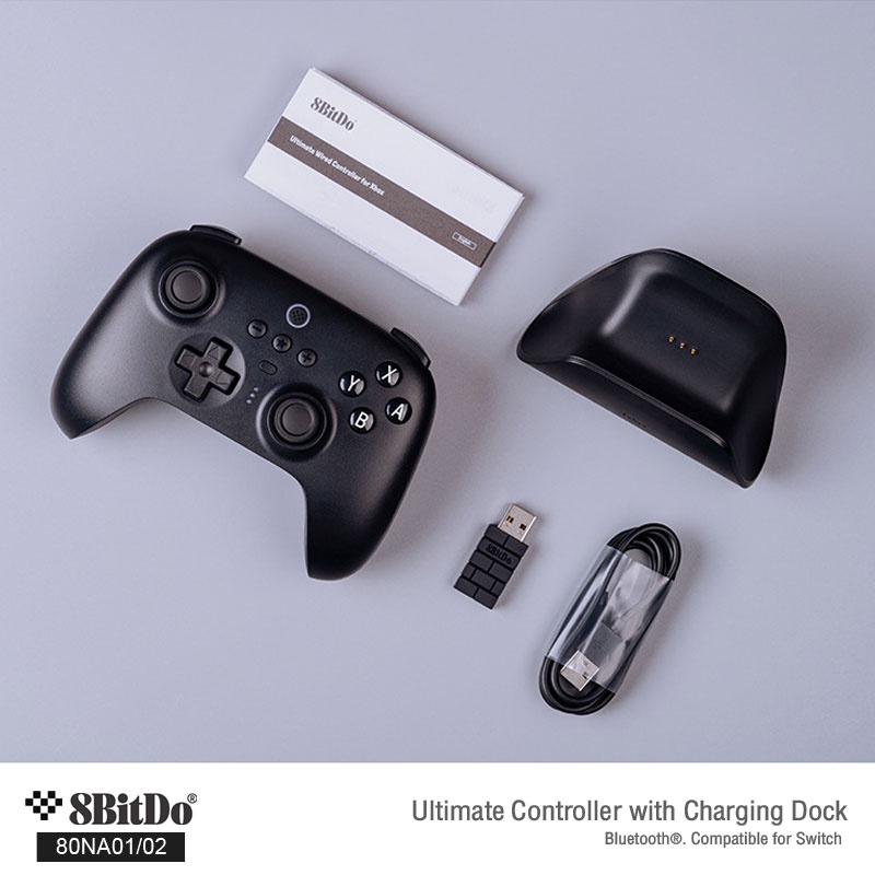 ข้อมูลเกี่ยวกับ 8Bitdo 80NA Ultimate Blth & 2.4g Controller with Charging Dock for Switch and Windows