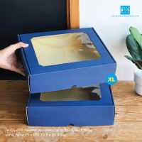 Goodboxpack (แพ็คละ10ใบ) กล่องลูกฟูก/กล่องใส่ผลไม้/กล่องใส่ทุเรียน/กล่องใส่ของขวัญ เจาะหน้าต่าง ไซส์ SMLXL
