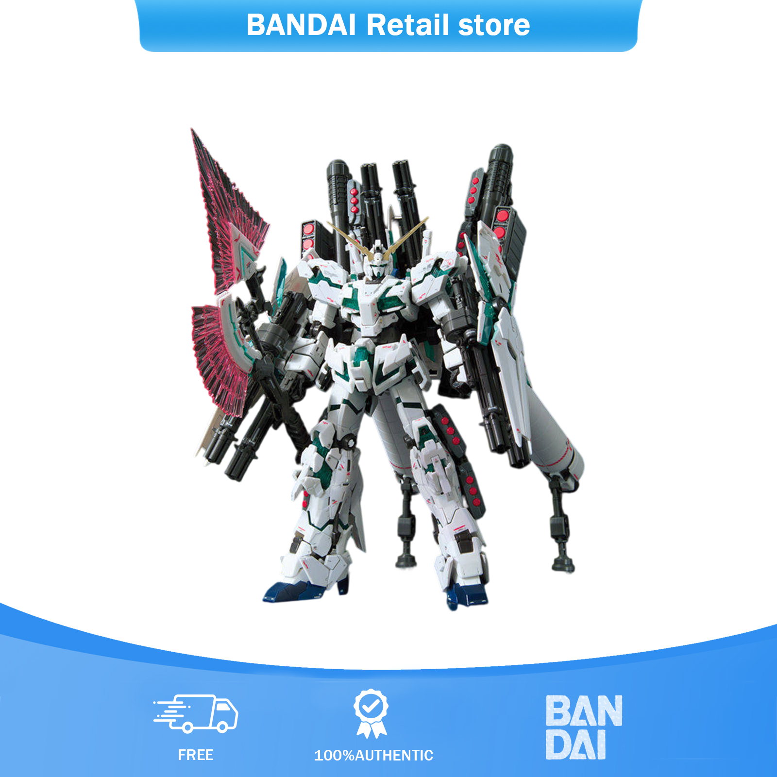 Bandai RG 30 1/144 Fully Equipped, Fully Armed Unicorn, Green Skeleton, Awakening Assembled Model ราคา 2,759 บาท*ส่งฟรี