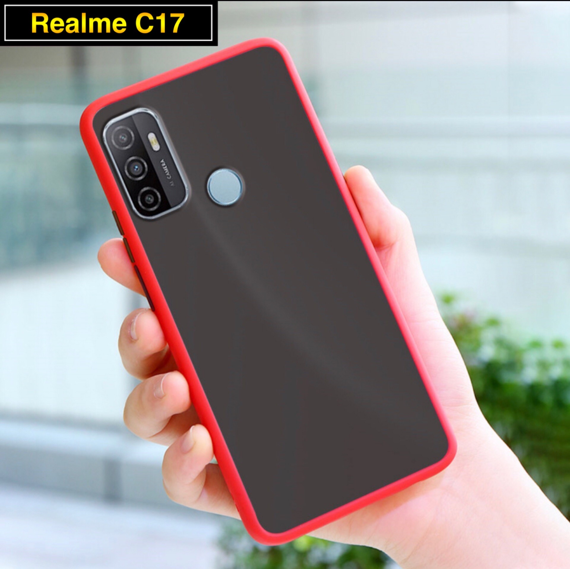 เคสโทรศัพท์ เรียวมี Case Realme C17 เคสกันกระแทก ขอบสีหลังขุ่น เคส realme C17