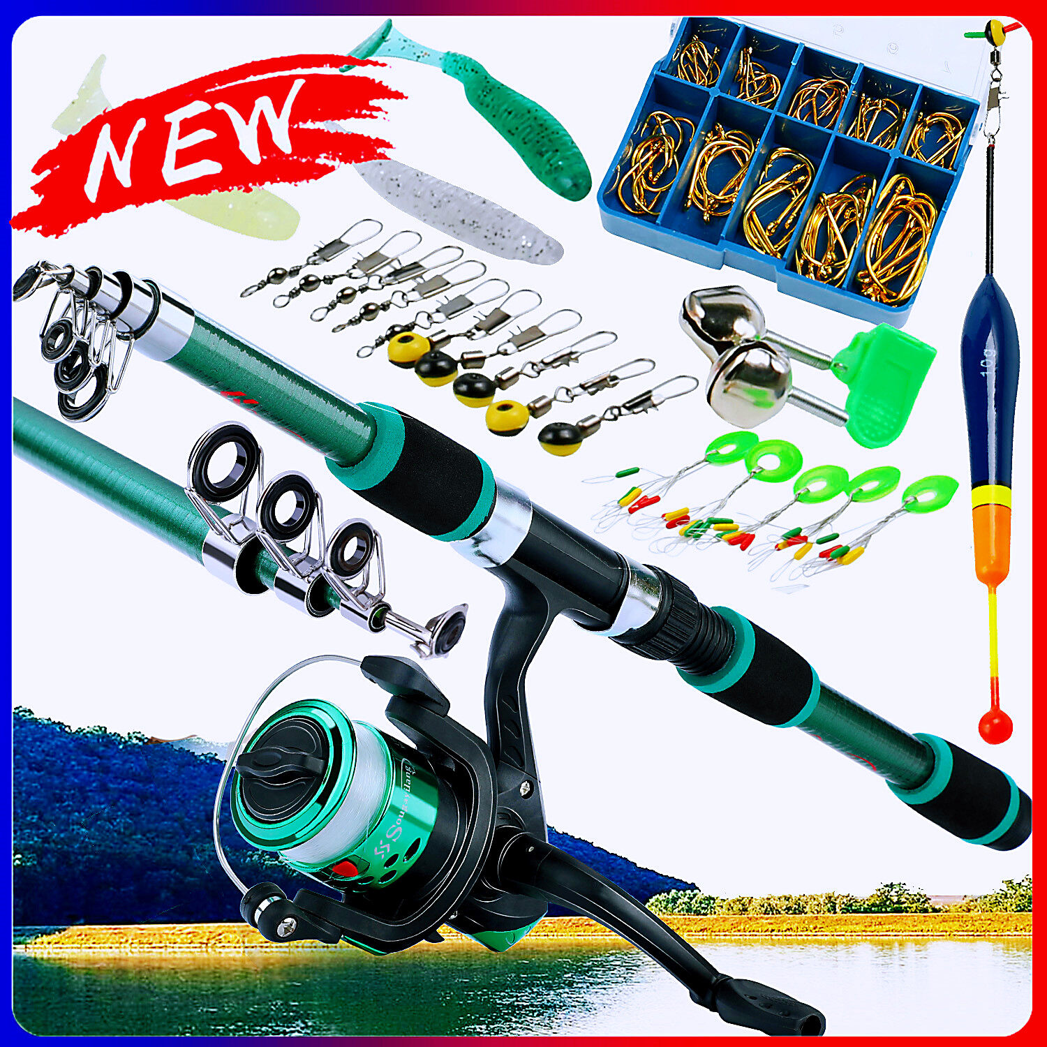 Shipping From Malaysia 1.8m Fishing Rod and Reel Set Telescopic Fishing Set  for Children Gift