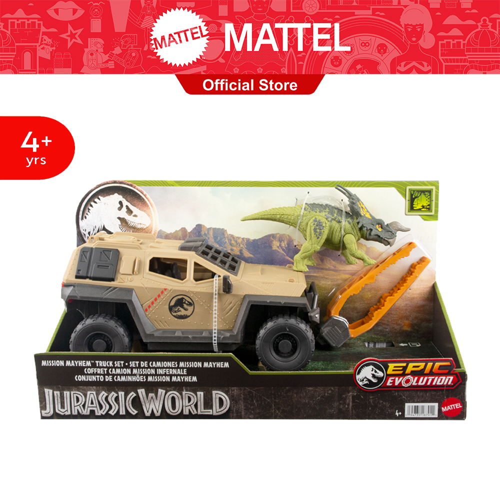 Jurassic World Mission Mayhem Truck Set ชุดไดโนเสาร์จูราสสิคและรถ รุ่นมิชชั่นเมย์เฮม HRX52 ราคา 2,460 บาท*ส่งฟรี
