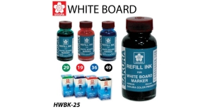 ภาพหน้าปกสินค้าSakura HWBK 25 Whiteboard Marker Refill ink หมึกเติมปากกาไวท์บอร์ด  น้ำเงิน/แดง/ดำ/เขียว ซึ่งคุณอาจชอบราคาและรีวิวของสินค้านี้