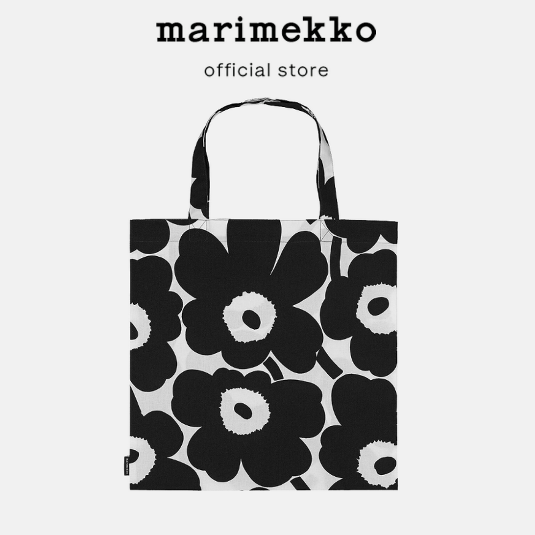 MARIMEKKO PIENI UNIKKO BAG กระเป๋าผ้า ดอกไม้สีดำ กระเป๋าผ้าลายดอกไม้ กระเป๋าUnikko กระเป๋าผ้าสีดำ กระเป๋าสีดำ กระเป๋าผ้าMarimekko Totebag 44X43CM ราคา 1,439 บาท*ส่งฟรี