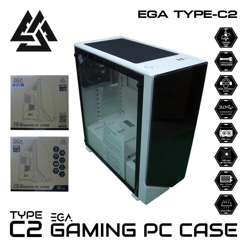 KUMARU : เคสคอมพิวเตอร์ EGA GAMING PC CASE รุ่น EGA TYPE-C2 CPU CASE