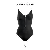 SHAPE WEAR  SINGLET SWIMMING SUITชุดว่ายน้ำสายเดี่ยวรัดสัดส่วนช่วยลดสัดส่วน ใส่ว่ายน้ำ มีฟองน้ำในตัวผ้าหนา กัน UV UPF 50+