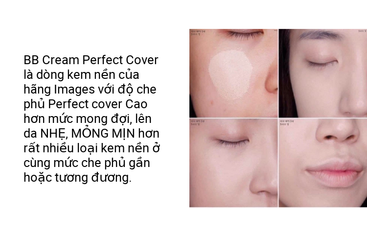 Kem nền che khuyết điểm BB Cream Perfect Cover Images Lớp nền mỏng mịn