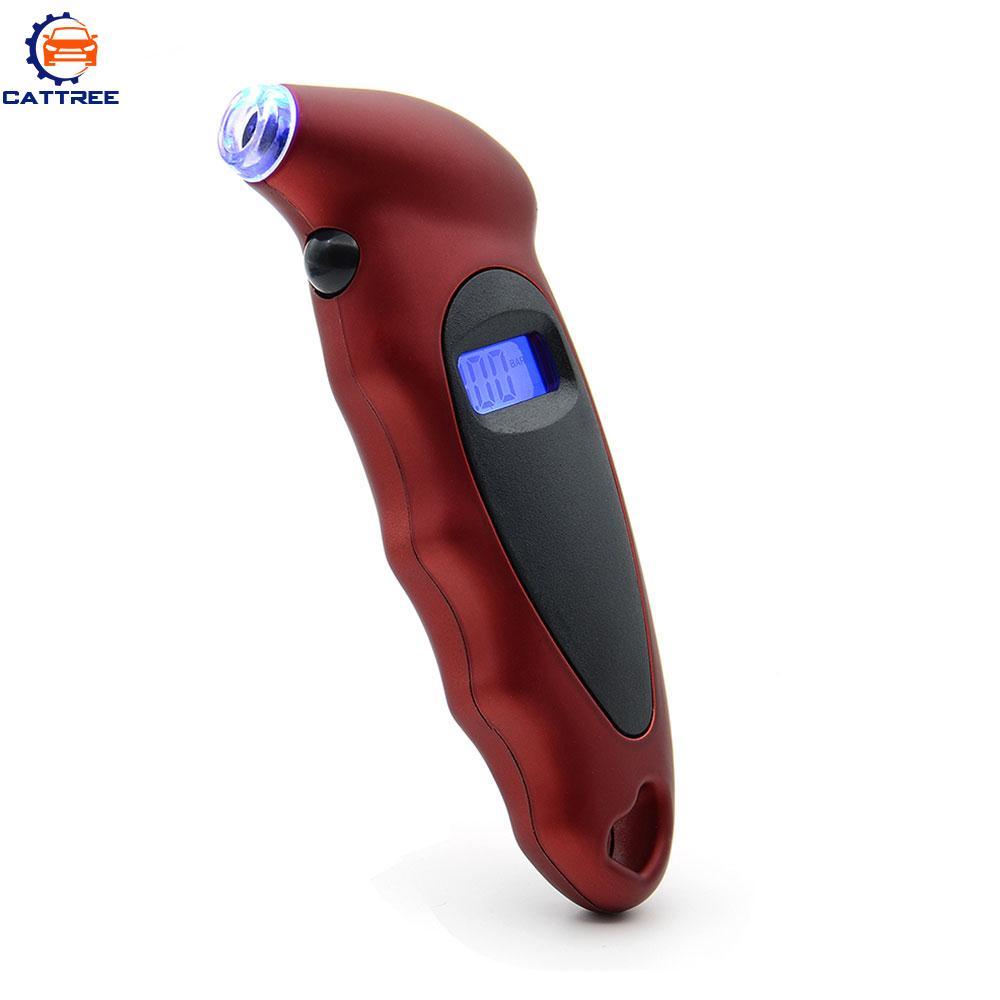 Cattree Tire Pressure Digital Tire Pressure Tire Pressure Gauge Precise High-Precision 0-150 PSI Digital Alert Sensor Monitor Car Tire Backlight Tire Pressure Monitoring