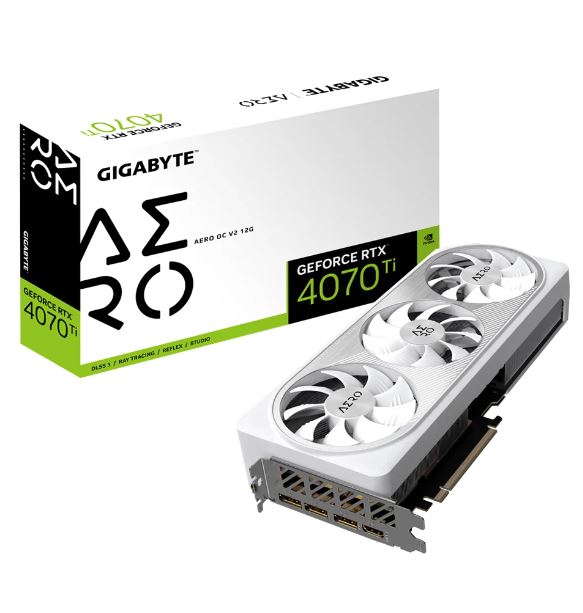 VGA (การ์ดแสดงผล) GIGABYTE GEFORCE RTX 4070 TI AERO OC V2 12G - 12GB GDDR6X (GV-N407TAERO OCV2-12GD) - ยี่ห้อ Gigabyte ราคา 37,340 บาท*ส่งฟรี