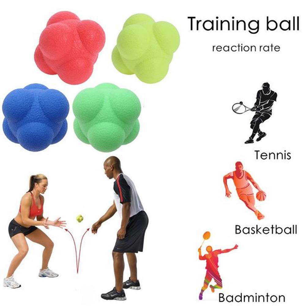 IZUS Reflex การออกกำลังกายกีฬาฟิตเนส Skill การประสานงานการฝึกอบรมความเร็วลูกบอลออกกำลังกาย Reaction Ball Training Ball บอลหกเหลี่ยม