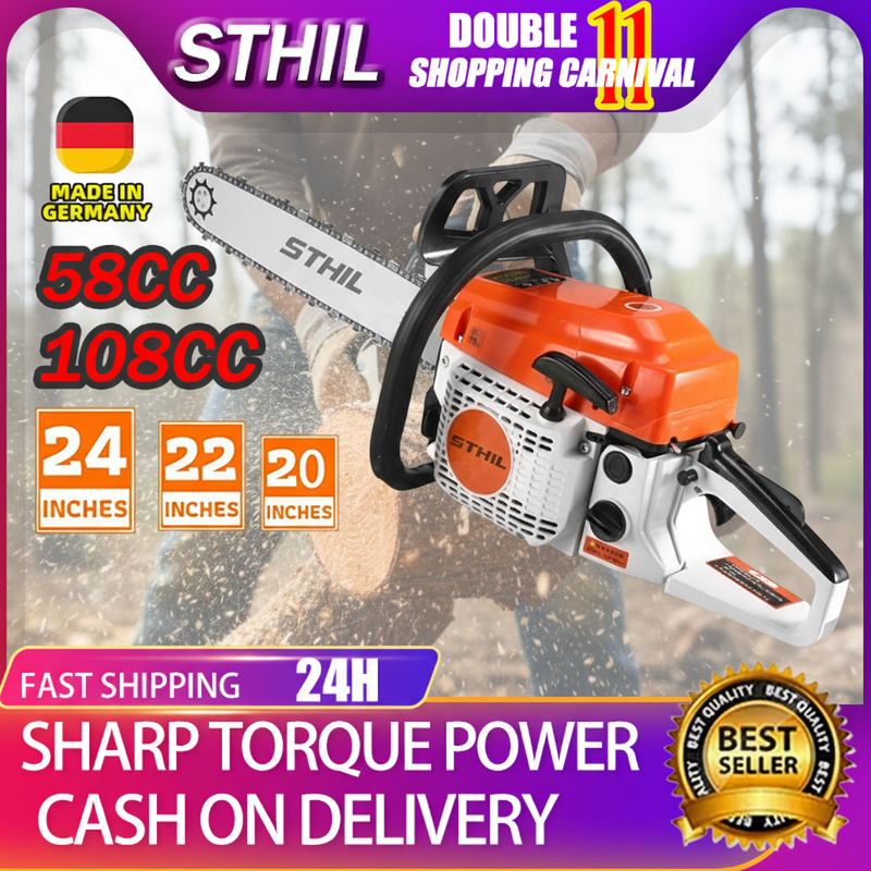 Chainsaw, Oil Saw, Wood Saw, Wood Cutting, 11.5 Inch Chain, Chain Saw Bar, Power 3.9Kw/7500Rpm, Wl-5200 Model, 2 Rings, the Engine Doesn'T Shut Off When Heated, Easy to Start. ราคา 1,860 บาท*ส่งฟรี