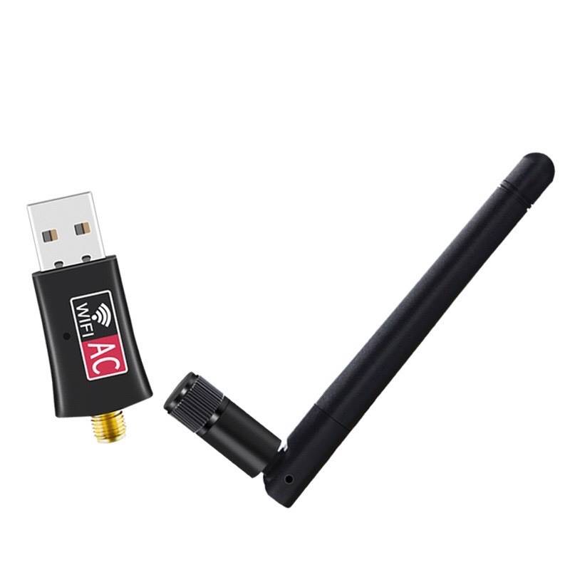 มุมมองเพิ่มเติมของสินค้า มีเสาอากาศ  ตัวรับสัญญาณ N AC wifi 5G Dual Band USB 2.0 Adapter WiFi Wireless 600M เร็วแรง