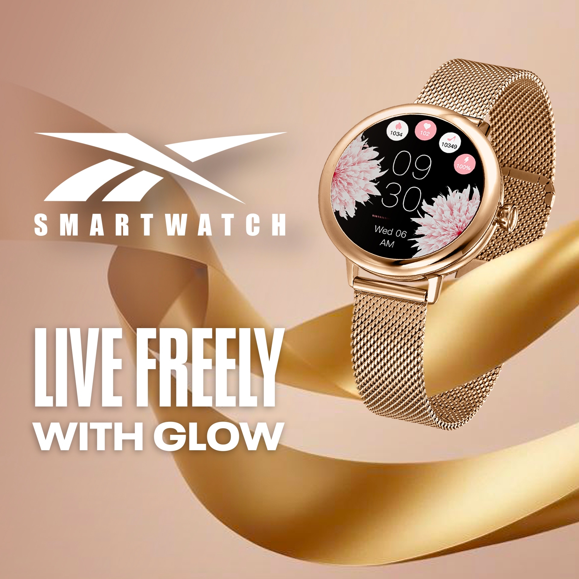 Reebok brand iOS Android system with 1 year warranty Smart Watch smartwatch smart watch multi-mode multi-sports, call, GPS, physical health women stainless steel strap support ราคา 3,709 บาท*ส่งฟรี