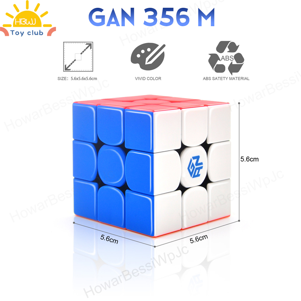 รูบิค3 × 3 ของแท้ GAN 356M Smooth 3x3 Magnetic Cube Puzzle Toy ลูกบิด รูบิคผึกสมอง ทรงลูกบาศก์ ฝึกสมอง เพิ่มไอคิว ลื่น ทน รุ่นมาตรฐานการแข่งขันระดับมืออาชีพลู