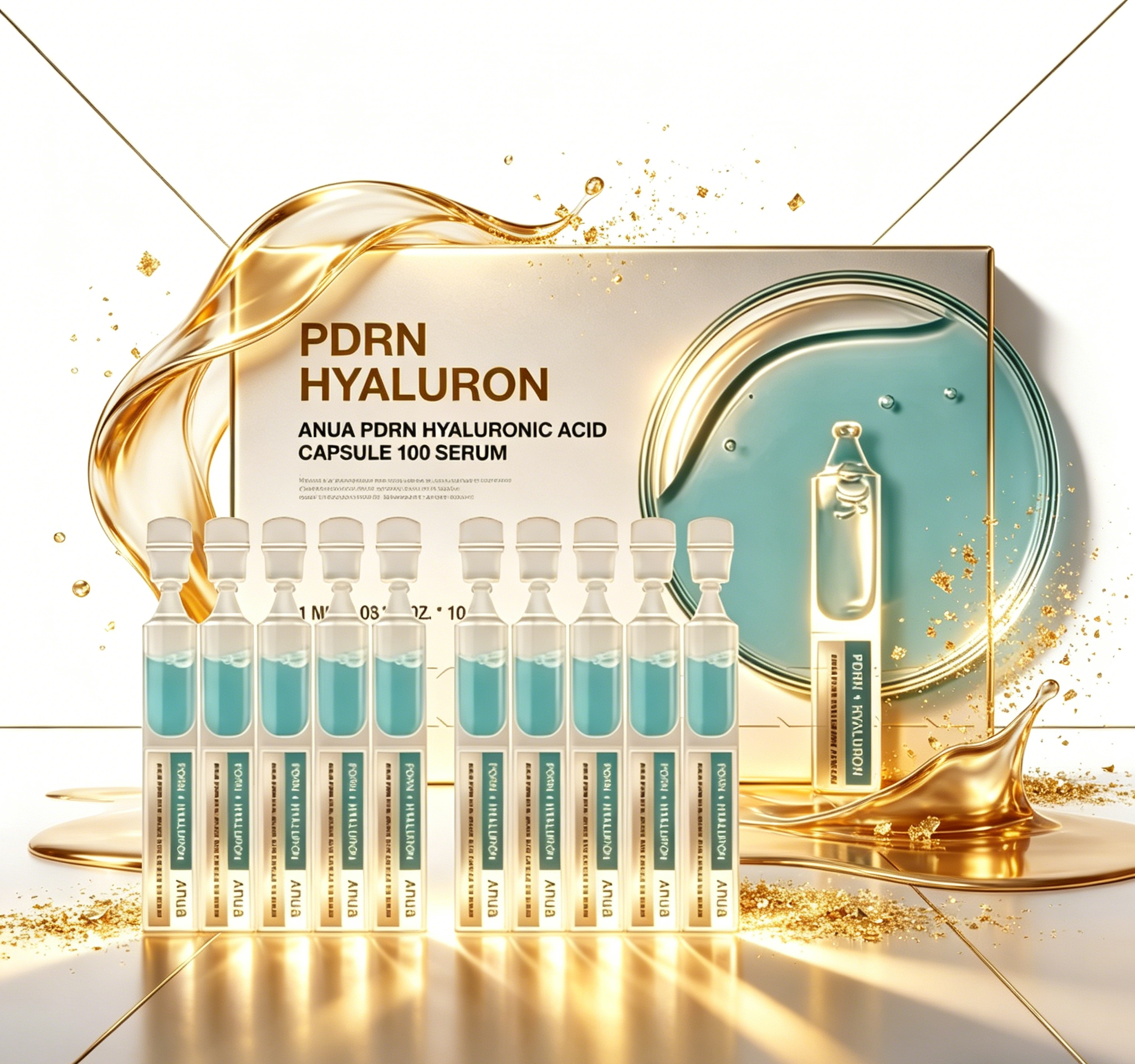 Anua Pdrn Hyaluron Serum Capsules, 10 Capsules/Pack. Ingredients: Pdrn and Hyaluronic Acid. Nourishes the Skin, Making It Smooth, Radiant, and Bright. Products Are Ready for Delivery. ราคา 410 บาท*ส่งฟรี