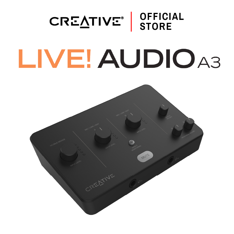 Creative Live! Audio A3 USB audio interface พร้อมด้วย Playback และ
