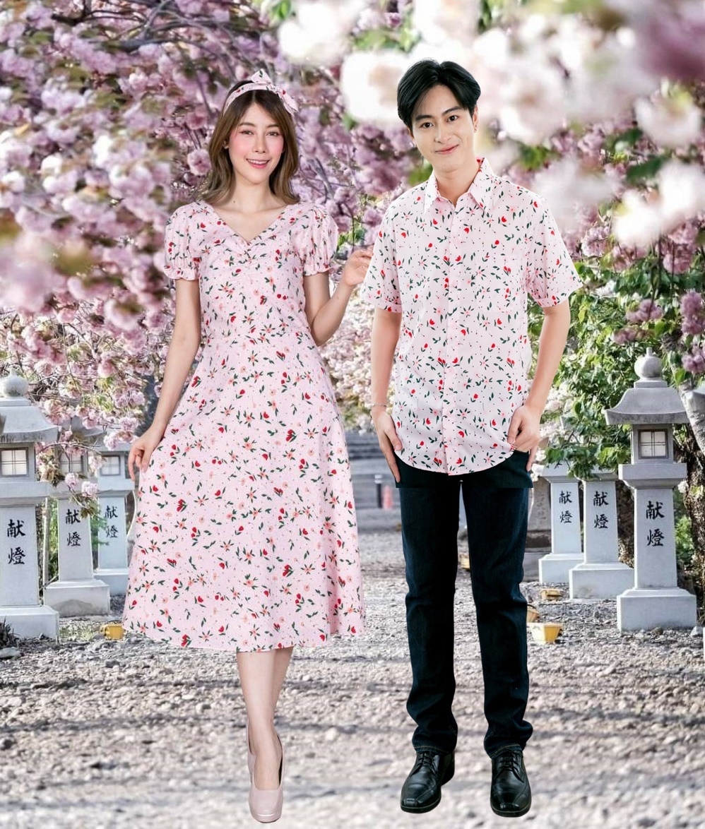 ชุดครอบครัว ชุดแม่ลูก ชุดคู่น่ารัก Fay Dress เดรสยาว แขนตุ๊กตา คอจับจีบย่น ชุดคู่แม่ลูก เดรสน่ารัก ชุดไปเที่ยว ราคา 450 บาท*ส่งฟรี