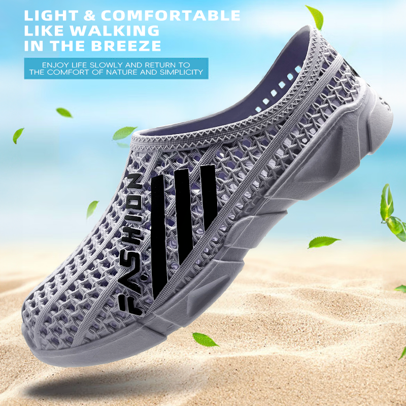 กันน้ำกันลื่น รองเท้าแตะสำหรับคนใหม่ 2025 ฤดูร้อนความสะดวกสบายกลางแจ้งความลื่น seliparlelaki เทศกาลสงกรานต์ รองเท้าไปทะเล  ราคา 72 บาท*ส่งฟรี