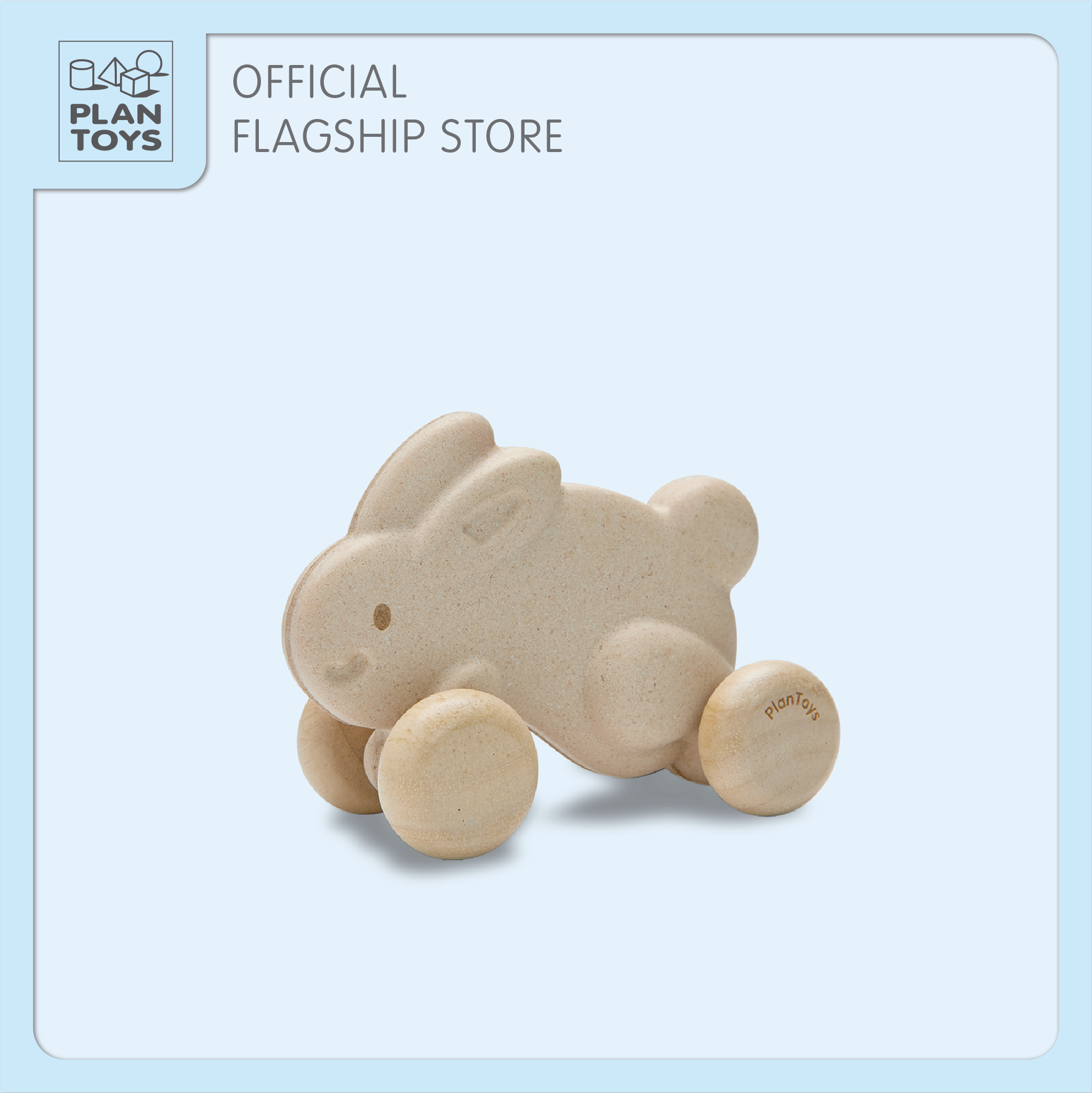 PlanToys ของเล่นไม้ Push Along Bunny - White รถกระต่าย - ขาว เสริมพัฒนาการ สำหรับเด็กอายุ 12 เดือน ขึ้นไป ราคา 600 บาท*ส่งฟรี