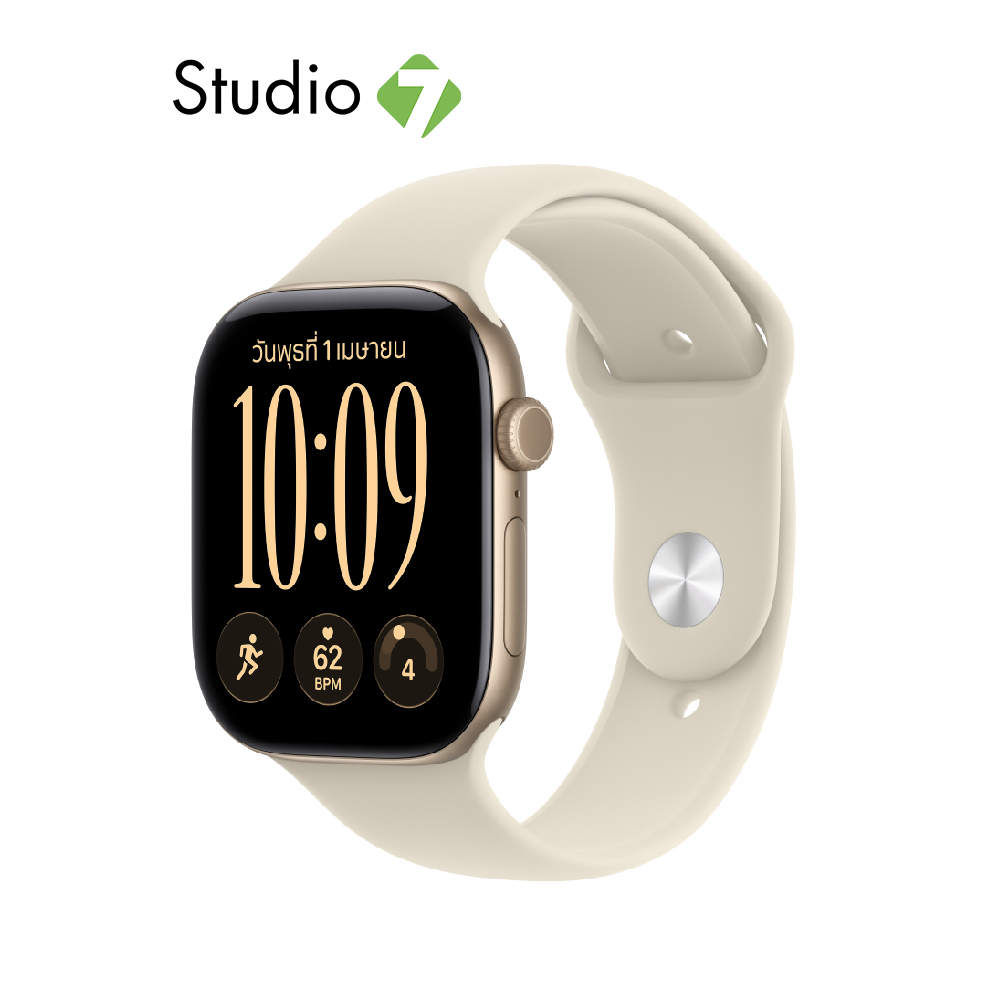 สมาร์ทวอทช์ นาฬิกาอัจฉริยะ Apple Watch Series 12 Gps ตัวเรือนอะลูมิเนียม 46 มม. พร้อมสายแบบ Sport Band โดย Studio 7 ราคา 16,900 บาท*ส่งฟรี