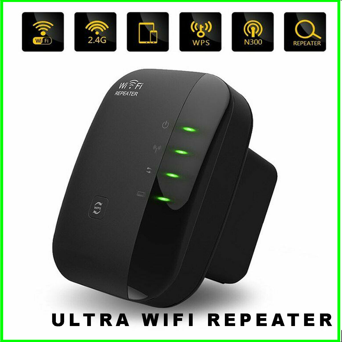 ตัวรับขยายไวไฟ wifi repeater 300Mbps ตัวรับสัญญาณ WiFi ตัวดูดเพิ่มความแรง