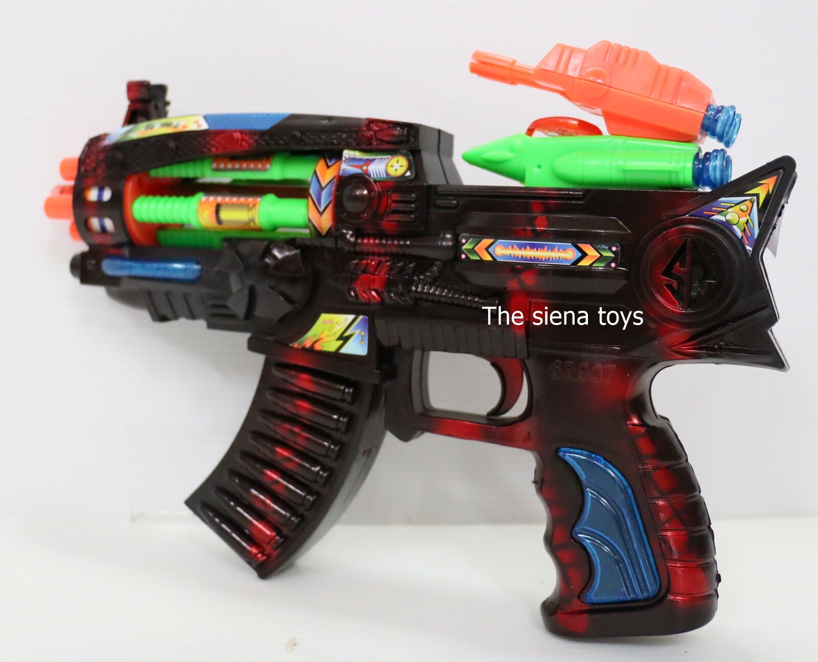 ภาพประกอบของ ปืนเด็กเล่นใส่ถ่าน มีเพลง มีไฟ มีคลิปรีวิวสินค้า(สินค้าถ่ายจากของจริง100% / เชคสินค้าก่อนส่งทุกชิ้น )