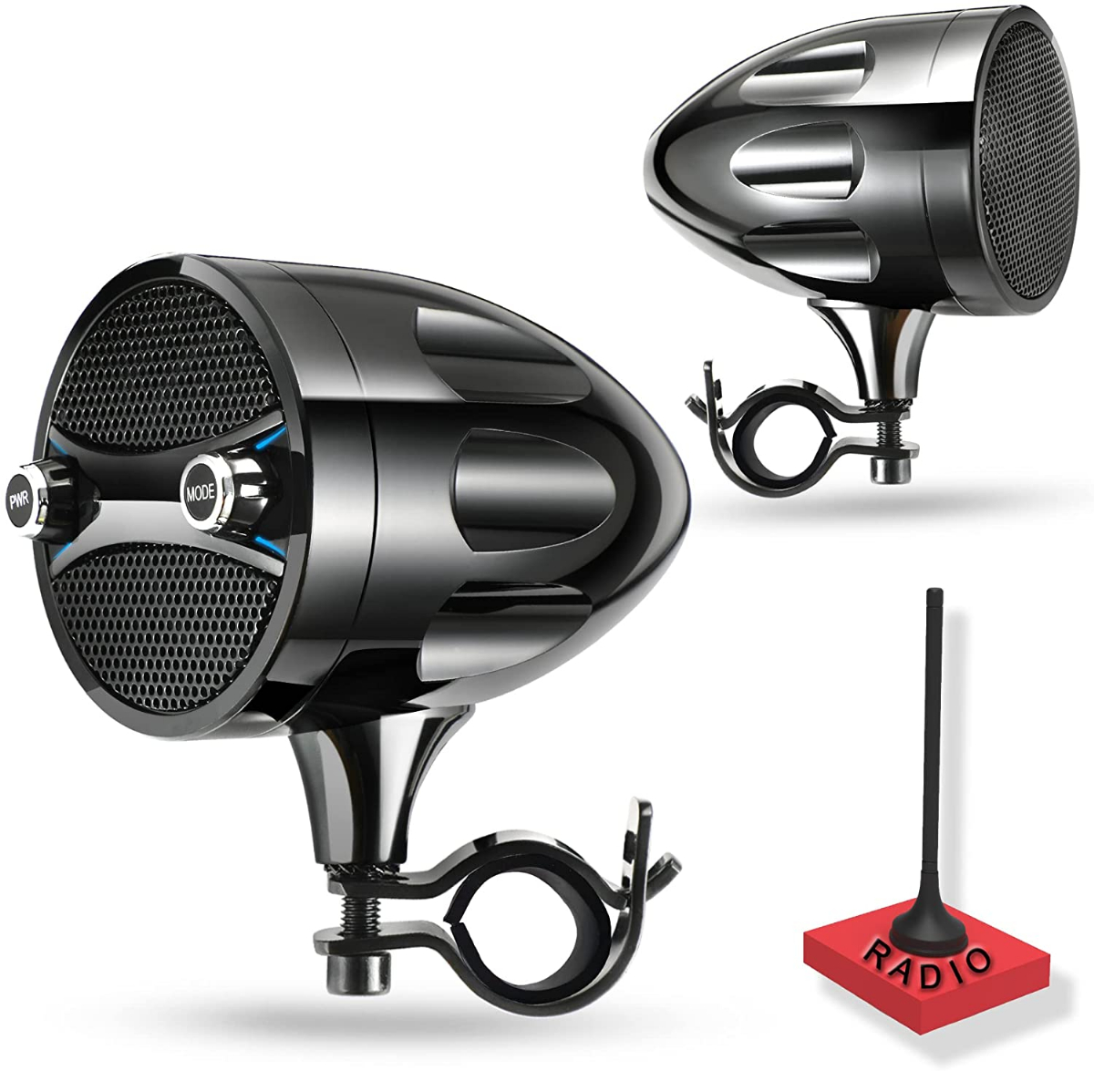 bluetooth Waterproof 4 Speaker Motorcycle Amplifier System for ATV UTV SCOOTER 