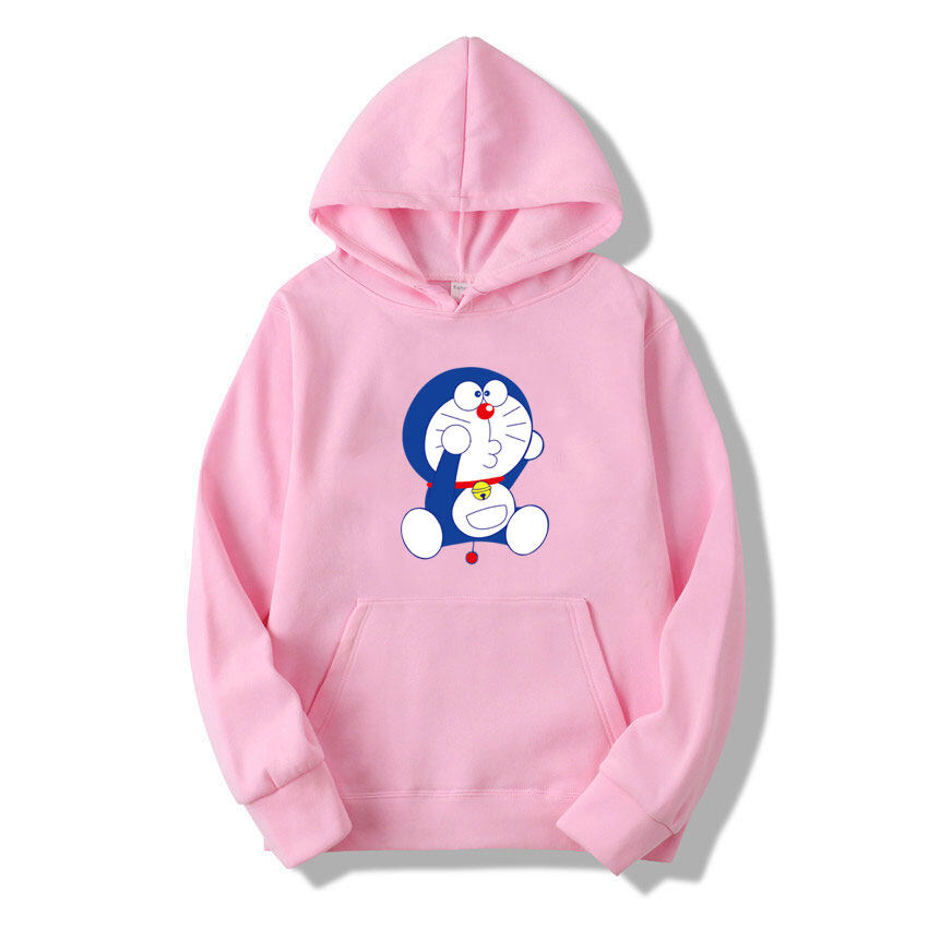 Fashion Shop Stoer เสื้อกันหนาว เสื้อแจ็คเก็ต ใส่กันแดดกันลมใส่สบาย เสื้อกันหนาวแฟชั่น เสื้อฮู้ด เสื้อแขนยาวมีหมวก Hoodie พร้อมส่ง ลาย Doraemon L0205