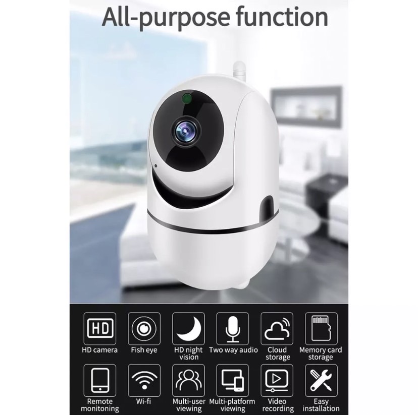 EZ online กล้องวงจร แบบไร้สายกล้อง IR โดยอัตโนมัติกล้องสมาร์ท WiFi 1080P HD ตรวจจับการเคลื่อนไหวอัจฉริยะ มองเห็นในเวลากลางคืนได้ถึง20FT
