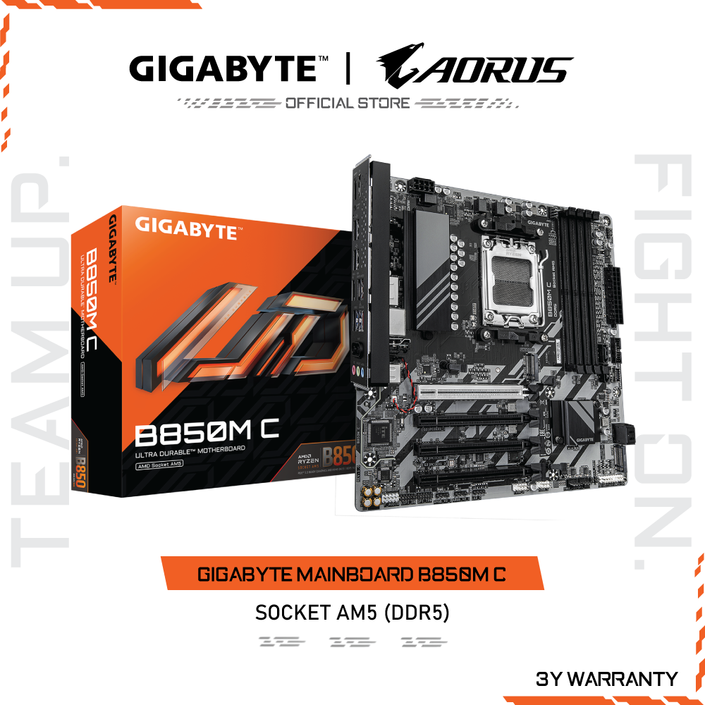GIGABYTE MAINBOARD B850M C เมนบอร์ด B850M C-1.0 ราคา 4,820 บาท*ส่งฟรี