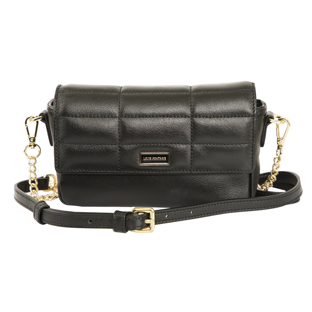 Louis Fontaine กระเป๋าสะพาย Cross Body รุ่น BIBBLE - สีดำ ราคา 2,650 บาท*ส่งฟรี