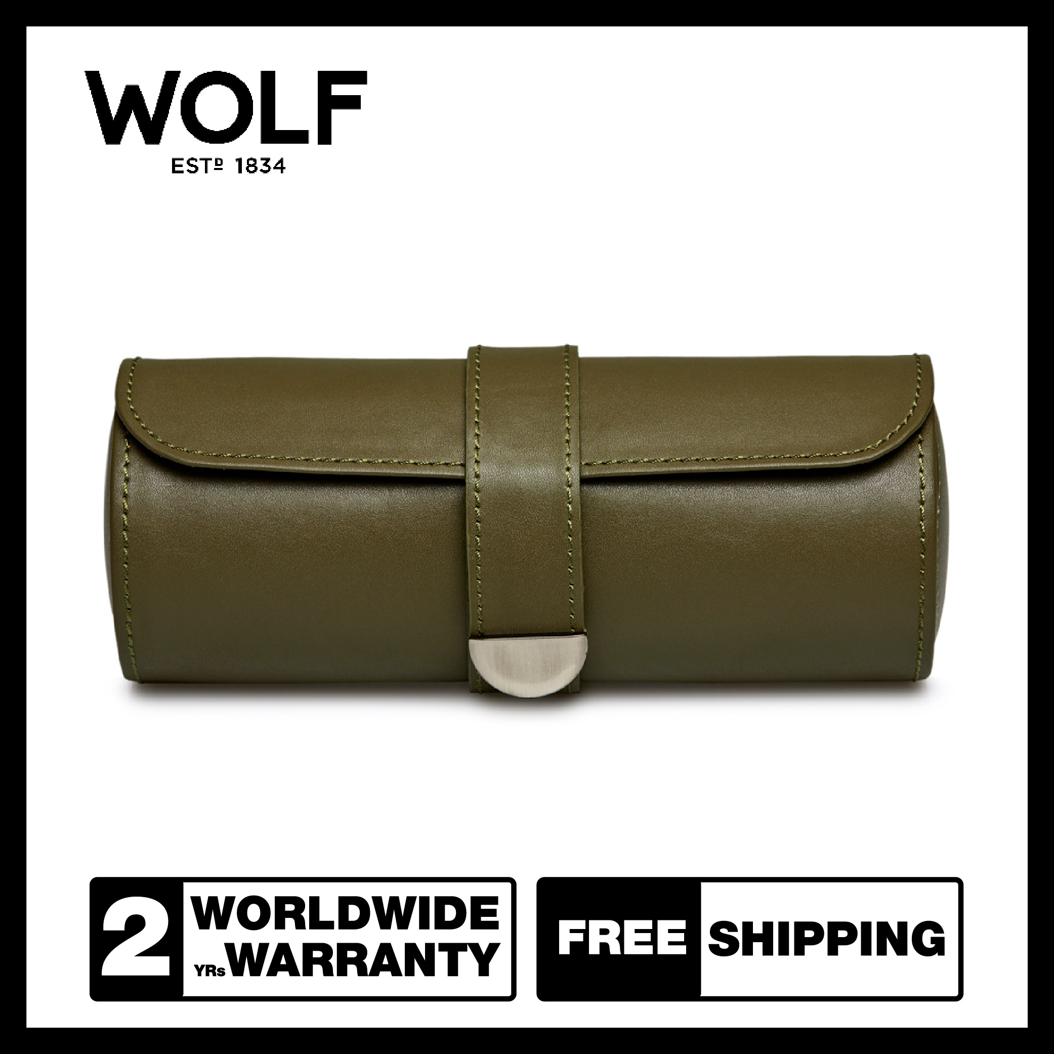 Earth Triple Watch Roll (Olive) Watch Storage Box ราคา 13,200 บาท*ส่งฟรี