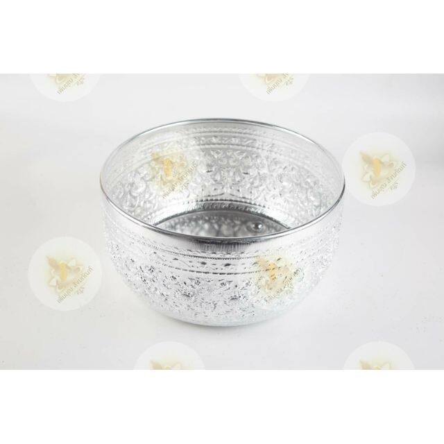 ขันน้ำอลูมิเนียม ขนาด 6-7-8-10-12-14-16 ซม ขันน้ำสงกรานต์ ขันน้ำอลูมิเนียม ขันลายไทย สงกรานต์ ขันรับไหว้ ราคา 20 บาท*ส่งฟรี