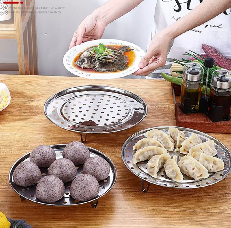 Steamer Basket Insert Pot Steaming Rack Stainless Steel Dim Sum Steam  Vegetable Cooking Metal Stand Pan Bun Pressure Cooker - AliExpress