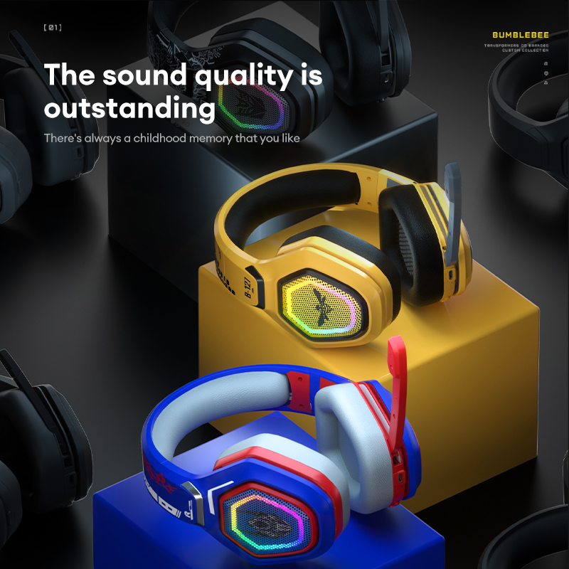 Transformers TF-G01 Bluetooth Dual Mode Headset Wireless Bluetooth 2.4G Wireless Wired Dual Mode Heavy Bass Sports Noise Cancellation Gaming Headset Universal for mobile phones and computers ราคา 1,321 บาท*ส่งฟรี