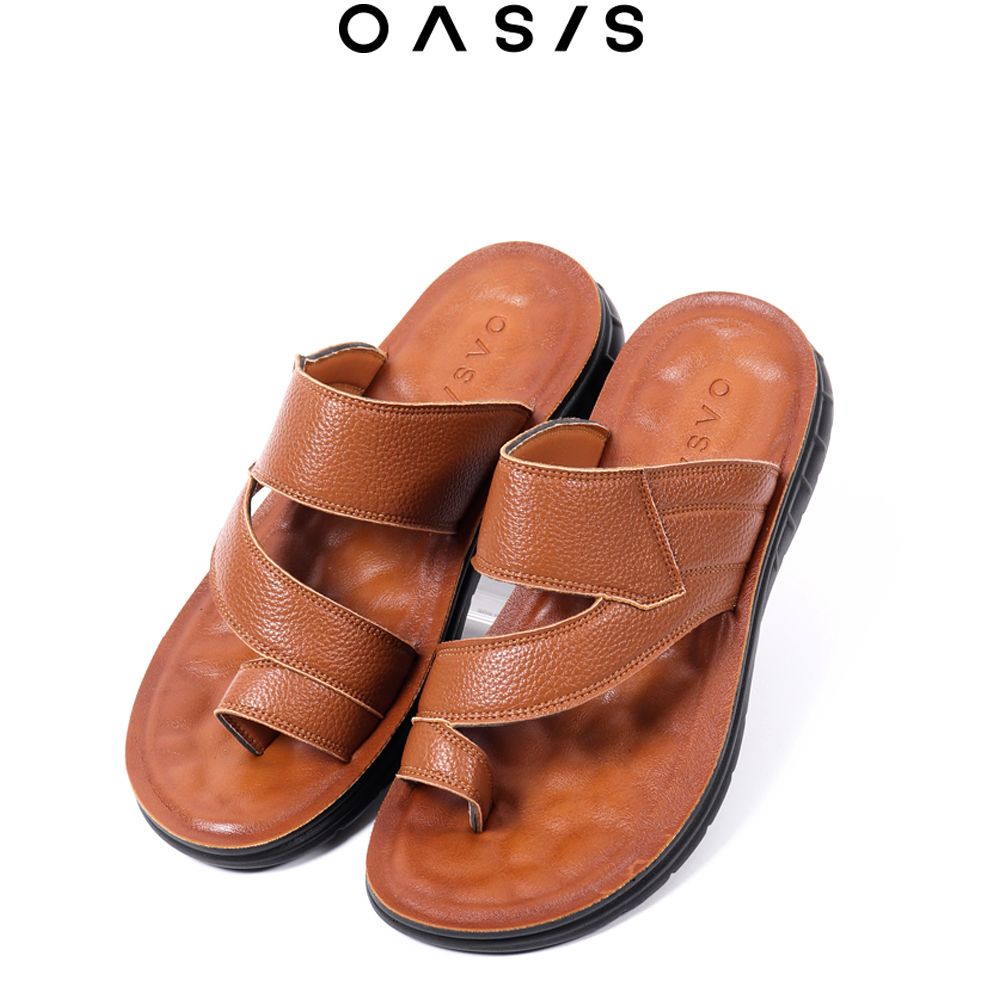 OASIS Men's sandals, men's shoes, PU, ​​model AMSD-4551, black, brown, dark brown ราคา 869 บาท*ส่งฟรี