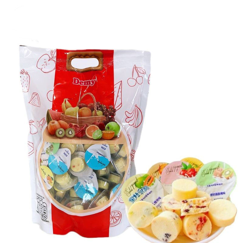 Cow's Milk Cheese Snack Mixed with Fruit, Delicious, Smells Like Milk, in 1 Bag, Assorted Flavors, Size 500 Grams (88-90 Pieces) ราคา 169 บาท*ส่งฟรี