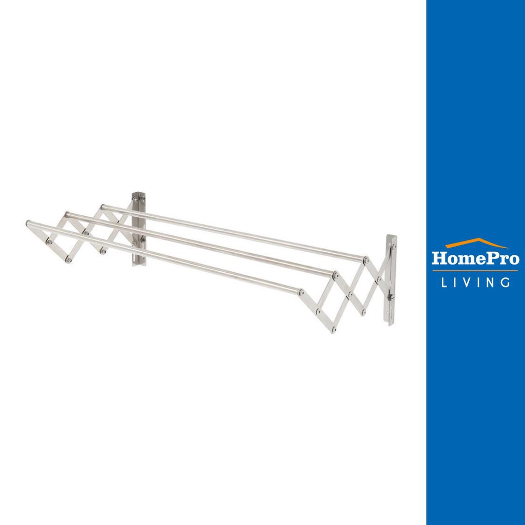 HomePro ราวติดผนังสเตนเลสรุ่นตรง3เส้น 80cm PLIM แบรนด์ PLIM ราคา 990 บาท*ส่งฟรี
