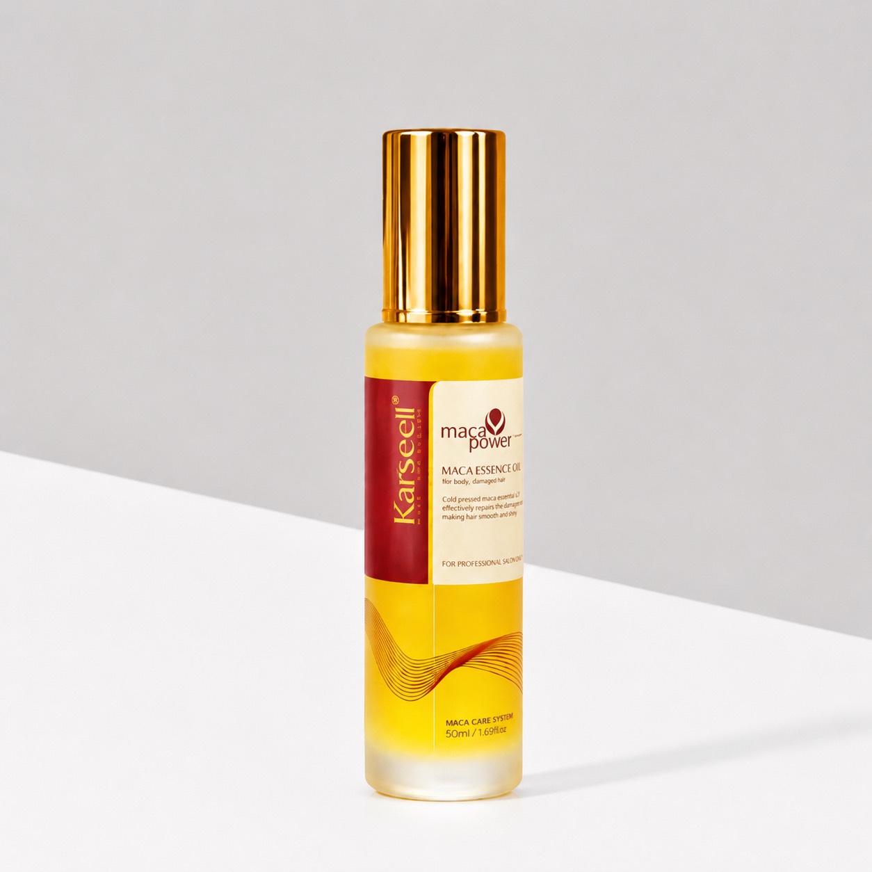 เซรั่มบำรุงผิวหน้า เอสเซนส์สูตรเข้มข้น karseell Keratin Hair Oil Serum, Restores Dry and Damaged Hair, Maca Power Maca Essence Oil 50 m
