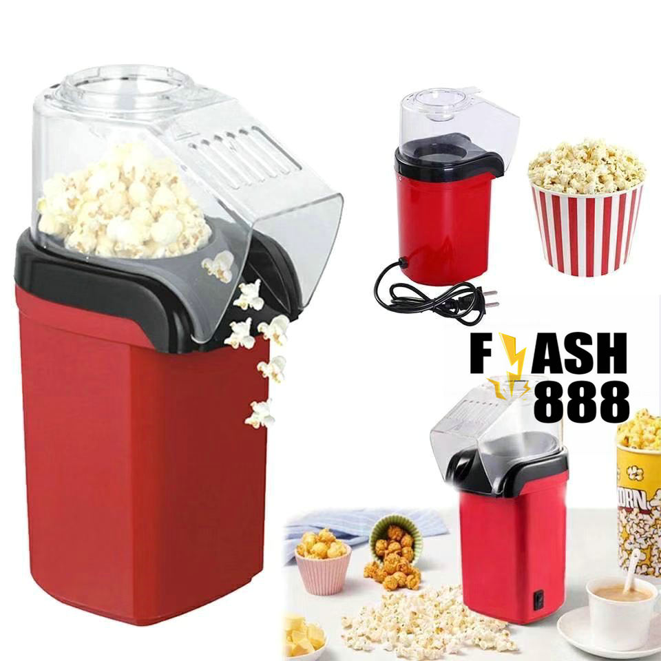 มุมมองเพิ่มเติมของสินค้า FLASH-888เครื่องทำป็อบคอร์น ป๊อบคอร์น เครื่องทำข้าวโพดคั่วขนาดเล็ก น้ำหนักเบา สีแดง สีขาว เครื่องทำป็อบคอร์น -สินค้ามีพร้อมส่ง