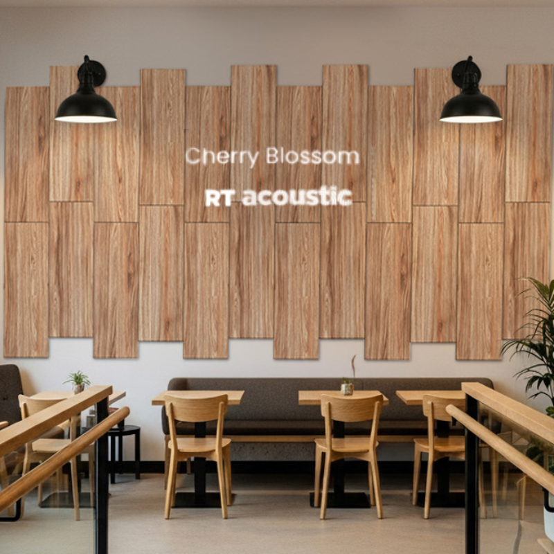 Rt Acoustic Knot Wood Sound-Absorbing Panels, Elegant Design, Ready to Install, 12 Panels/Box. ราคา 10,800 บาท*ส่งฟรี