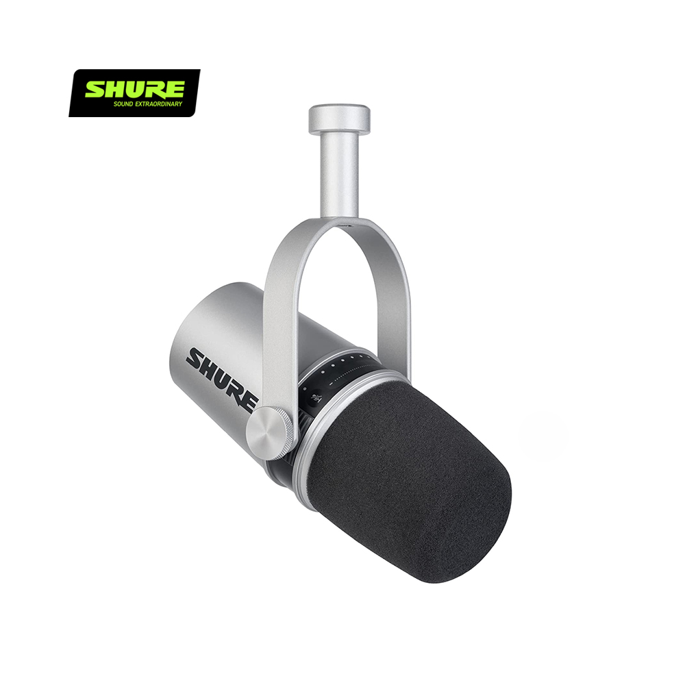 Shure MV7 ไมโครโฟนบันทึกเสียงชนิดไดนามิก ช่องเอาท์พุตรองรับ USB และ XLR สินค้ารับประกันศูนย์ 1 ปี By Mac Modern ราคา 11,900 บาท*ส่งฟรี