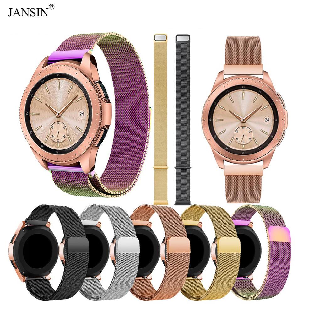 JANSIN 20mm Milanese Loop Watchband Replacement Bracelet Strap For Samsung Galaxy Watch 42mm/Gear Sport Smartwatch