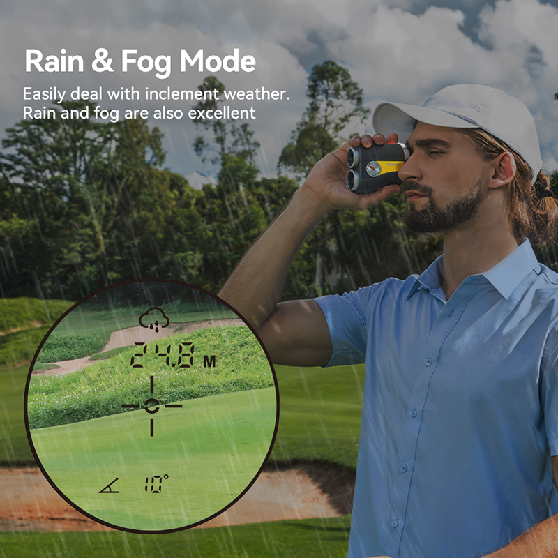 Mileseey Outdoor Golf Laser Rangefinder with Auto On/Off Slope Pfs2 View Angle 7.5 ° Golf Rangefinder Finder P2P Has a Vibration Lock Flag in Addition to Rain and Fog Distance Measurement. ราคา 11,299 บาท*ส่งฟรี